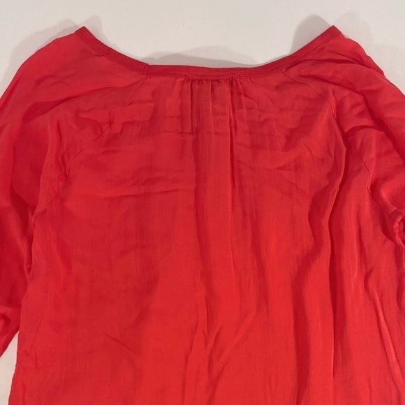 NWT LOFT Coral/Fushia Sheer Blouse Size Small Petite - Picture 6 of 7